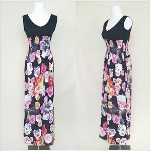 Flower Print Maxi Dress